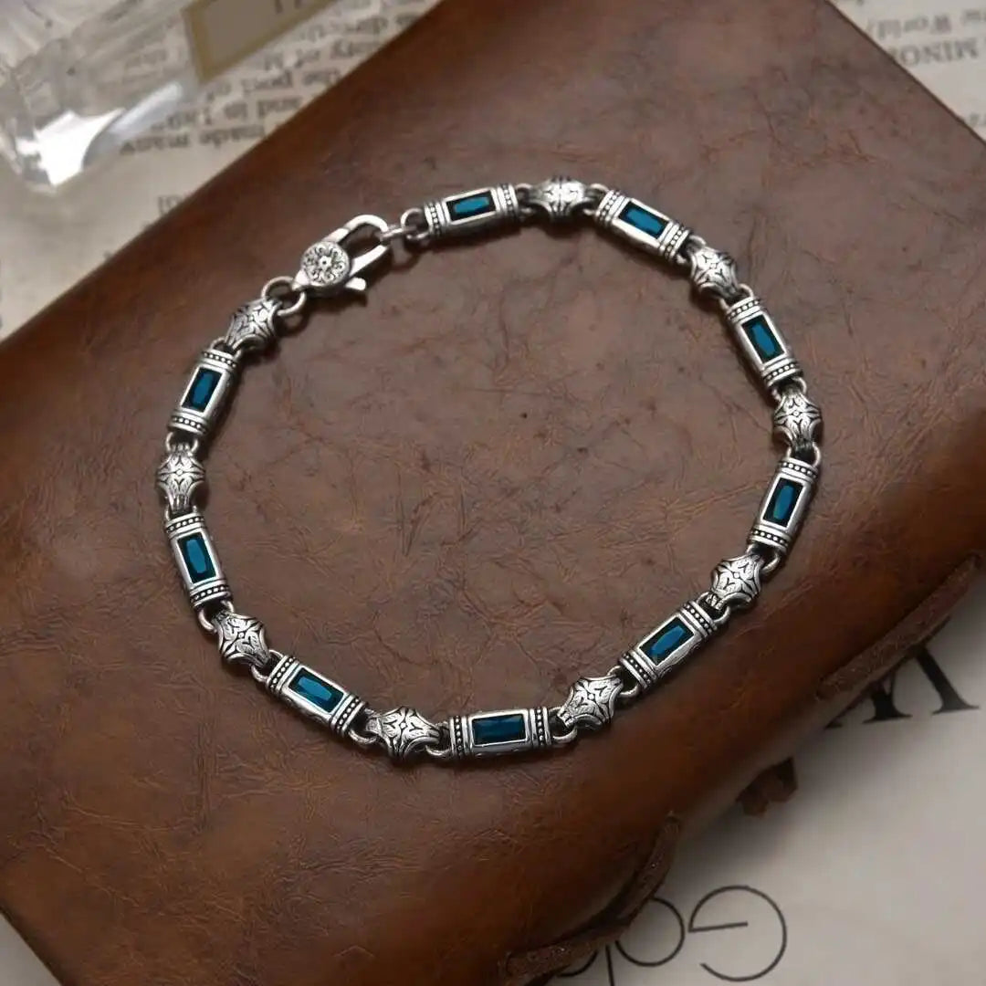 Buddhastone New Heavy Industry Trend New Style Arabesque Pattern Stone Bracelet Men and Women Gift Fashion Chain Jewelry